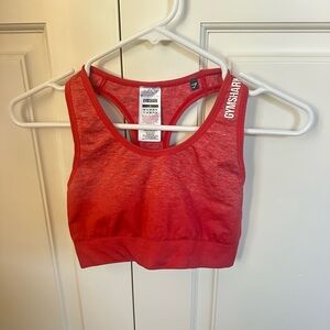 Gymshark Sports Bra Women's S Red Adapt Ombre Seamless Racerback Gym Workout